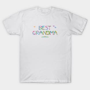 Best Grandma - tropical wordart T-Shirt